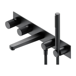 CONTOUR I Bateria wannowa 5-otworowa podtynkowa OMNIRES antracyt szczotkowany (AT)