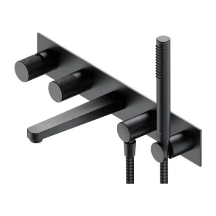 CONTOUR I Bateria wannowa 5-otworowa podtynkowa OMNIRES antracyt szczotkowany (AT)