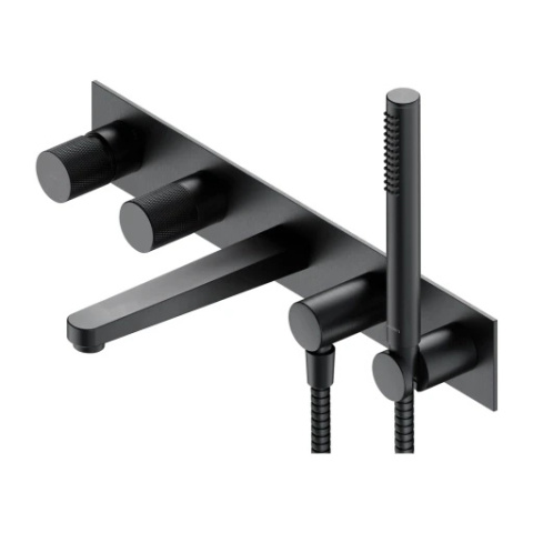 CONTOUR I Bateria wannowa 5-otworowa podtynkowa OMNIRES antracyt szczotkowany (AT)
