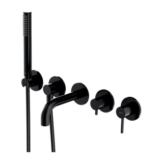 Y | bateria wannowa 5-otworowa podtynkowa Y1237-1SBL czarny półmat