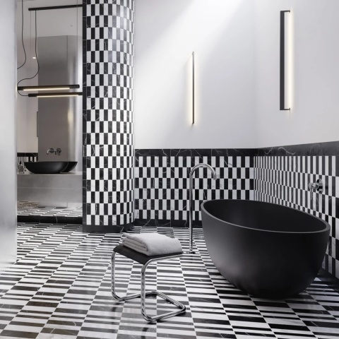 SHELL M+ Wanna wolnostojąca, 160 x 75 cm black lava mat (BLV)